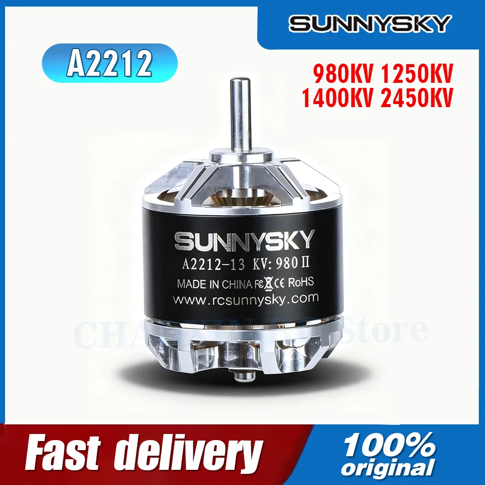 

Original SUNNYSKY A2212 980KV 1250KV 1400KV 2450KV Brushless Motor 3-4S For F450 F550 Quadcopter / Airplane Parts