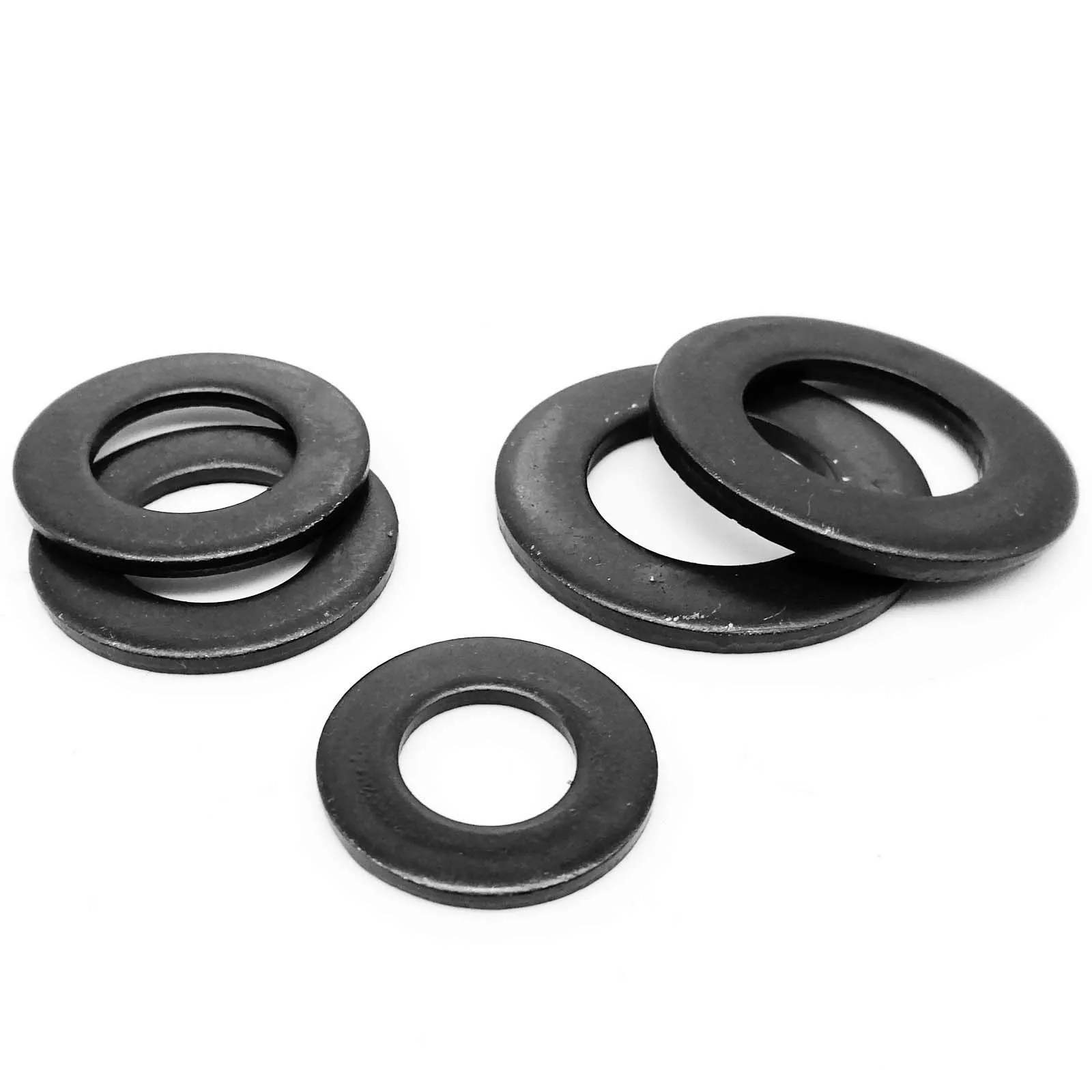 Flat Washer Plain Gasket Ring Spacer GB97 DIN125 Black Carbon Steel M2 M2.5 M3 M4 M5 M6 M8 M10 M12 M16