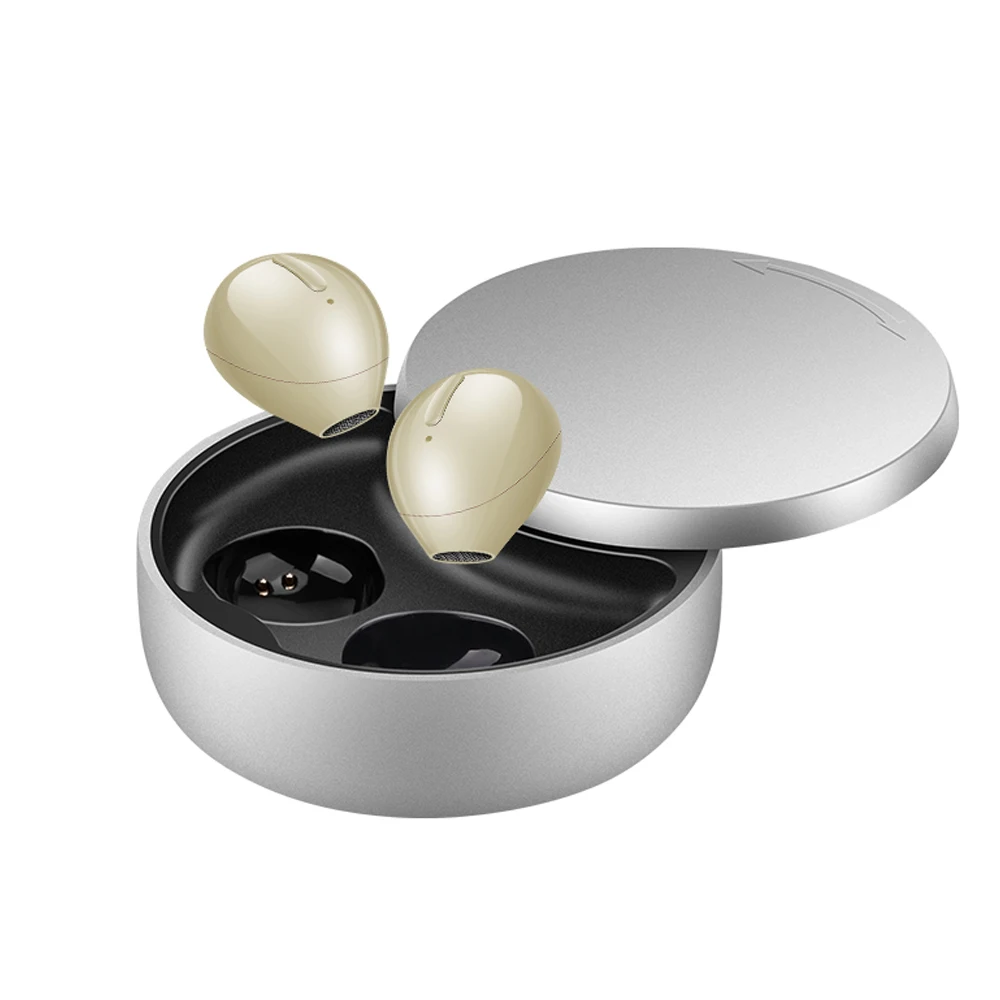 Mini auricolare Wireless invisibile con microfono auricolare per dormire, nessun flash, mezzo in-Ear, nessun dolore cuffie Micro Mono/Twin Bluetooth
