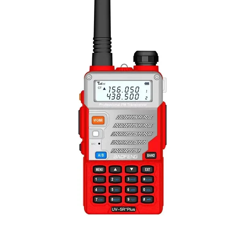 Baofeng UV-5R Plus Walkie Talkie profissional rádio bidirecional, tipo C de longa distância com fone de ouvido, logística de hotel ao ar livre