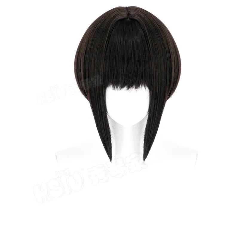 GAME Cafe Stella to Shinigami no Chou Shiki Natsume Cosplay Wig Black short hai Synthetic Wig Party Halloween Wig