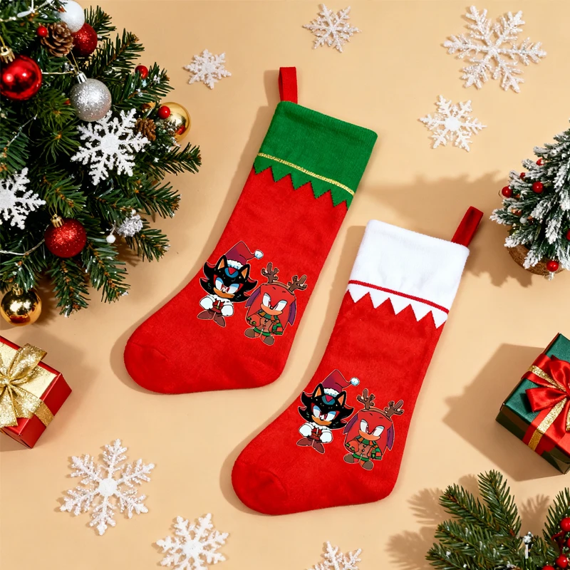 سونيس عيد الميلاد الجوارب المنزل فندق الديكور عيد الميلاد الجوارب لطيف الكرتون أنيمي نمط هدية كيس الحلوى هدية عيد ميلاد الأطفال