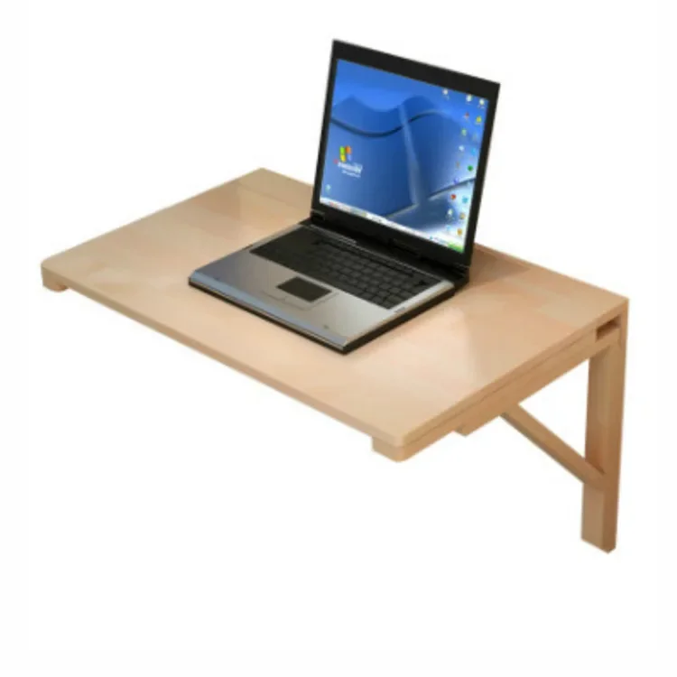 

Wall Mounted Floating Computer Desk Folding Laptop Table Sturdy Brackets for Office Home Kitchen 60x40cm Multifunctional Desk