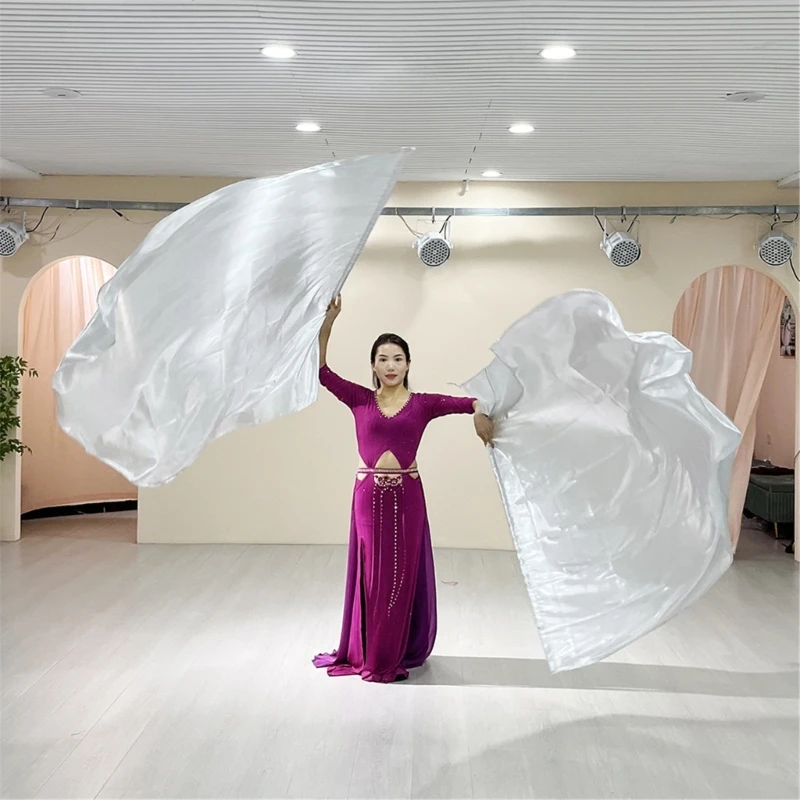 2025 New 2Pcs Praise Dance Flags Semicircle Wing Flags with Scalable Rod for Dance Church