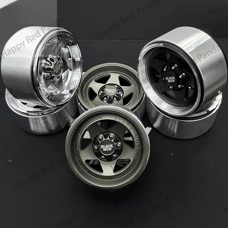 1.9 2.2 Simulation retro climbing car black mud wheel hub, suitable for tank 300 rhino, easy control SCX10 TRX4