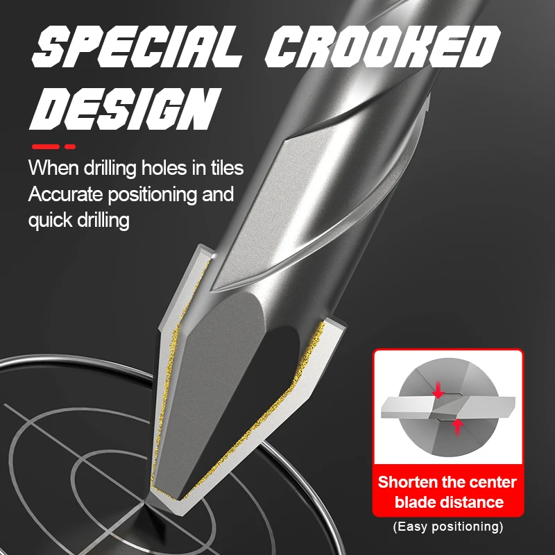 

HUHAO 1/3/5/10 шт. 6,35 мм хвостовик для сверления плитки, высокая твердость, стекло, цемент, металл, мрамор, электрическая дрель, аксессуары, инструменты с ЧПУ