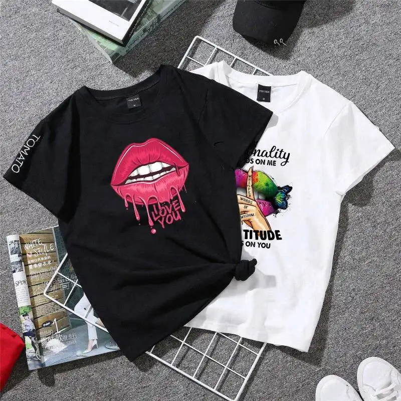 Fashion Leopard Lips Print Heat Transfer Thermal Patches For Clothes Stickers For T-Shirts Iron On Girls Lips Patches Appliques