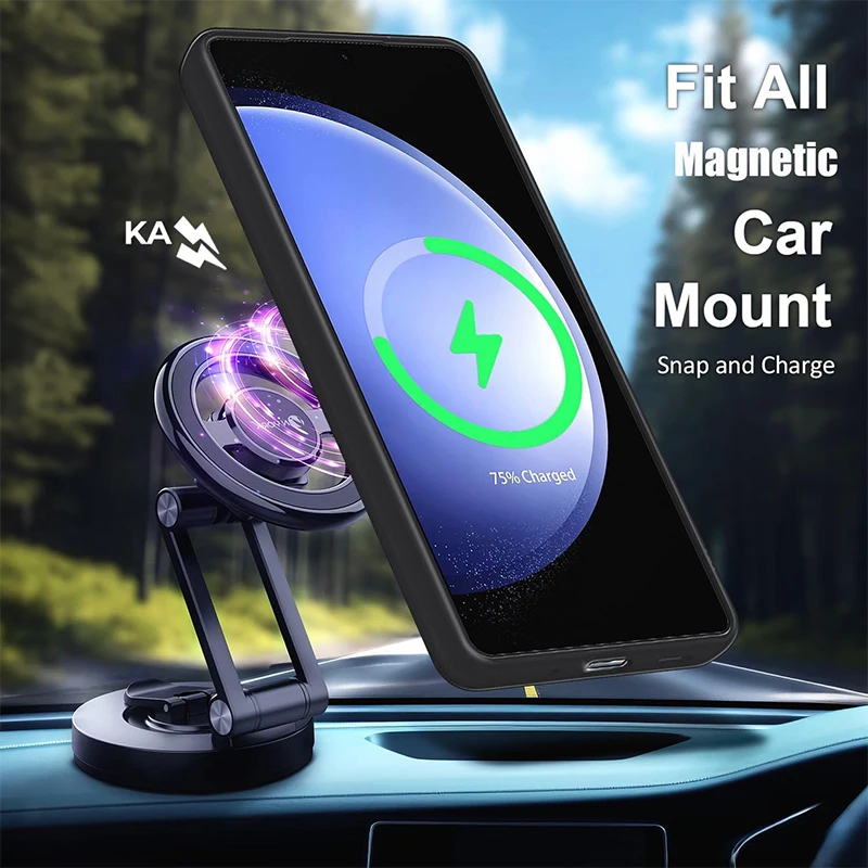 UYUXIO Transparente Magnetische Handyhülle mit Ständer für Samsung Galaxy S26 S25 Ultra S24 S23 FE S22 Plus Standhülle – Detail 6