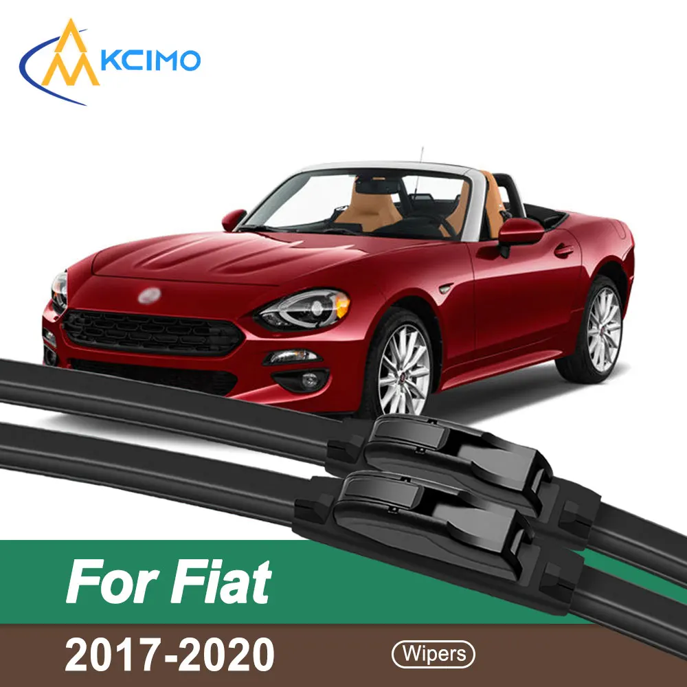 

For Fiat 124 Spider 348 2017-2020 Front Windshield Wiper Blades 2pcs Silent Rain Windscreen Window Accessories 2018 2019 2020