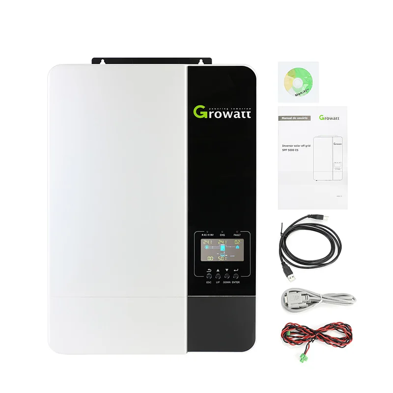 Growatt Single Phase Inverter Solar 2 Mppt 5000W Spf 5000Es Photovoltaic Inversor Storage Work With Or Without Battery