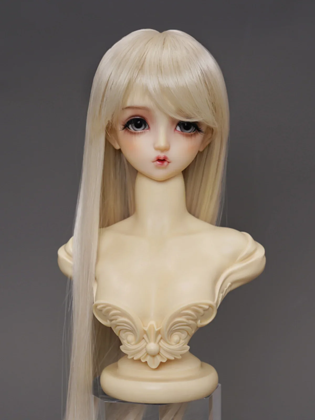 วิกผมตุ๊กตา BJD 1/3 1/4 1/6สำหรับตุ๊กตา BJD 60/45/30cm ของเล่นแต่งตัวผมยาวตรงหน้าม้าเพลย์เฮาส์เครื่องประดับตุ๊กตาไม่มีตุ๊กตา