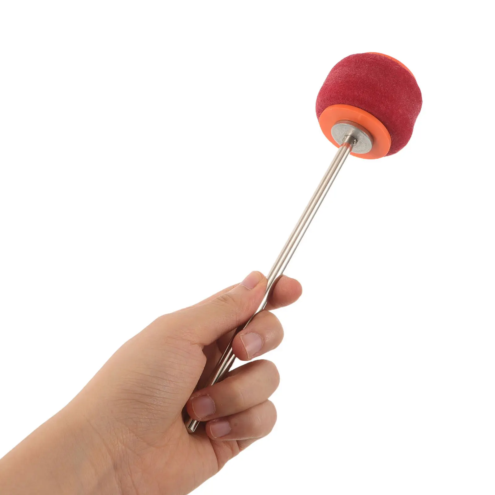 Red Orange Jazz Drum Pedal Kick Drum Beater Felt Head Heavy Duty Bass Hammer for Sessions Percussion Accessories