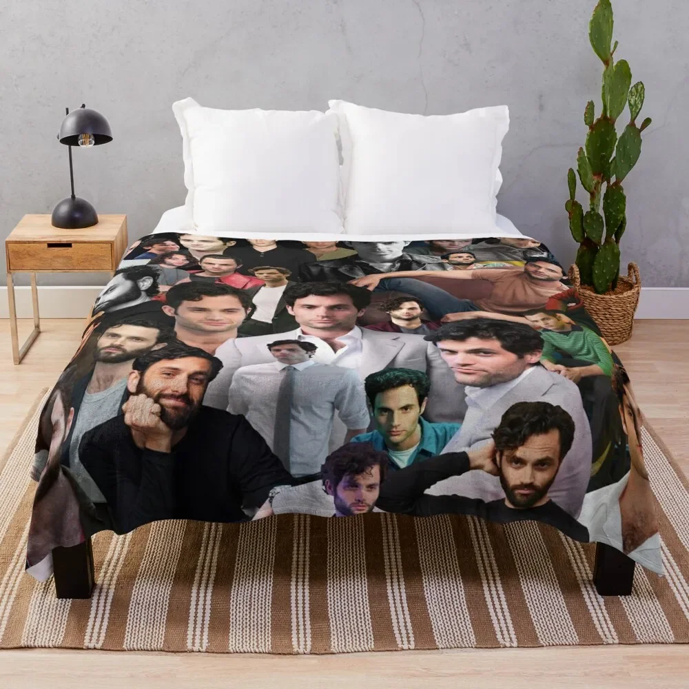 

Penn Badgley Throw Blanket Warm Napping Blanket for Office Couch Bed