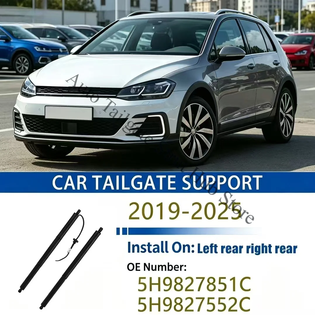 For Volkswagen Golf MQB Evo 2019+ Tailgate Support Rod Rear Tailgate Strut Electric Support Struts OEM 5H9827851C 5H9827552C