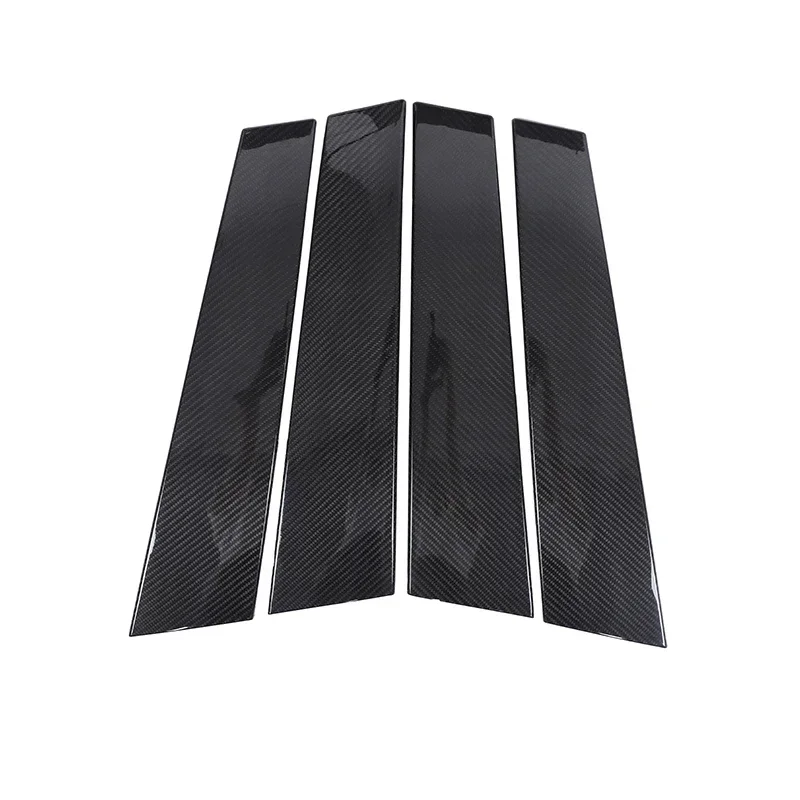 For BMW 5 Series G60 2024 2025 Real Carbon Fiber Car Window Center Pillar Trim Sticker Car Accessories