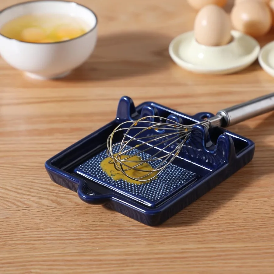 مساند ملعقة سيراميك للموقد المضاد، طبق مبشرة علوي للزنجبيل والثوم والبصل والجبن والليمون والشوكولاتة والخضروات والفواكه