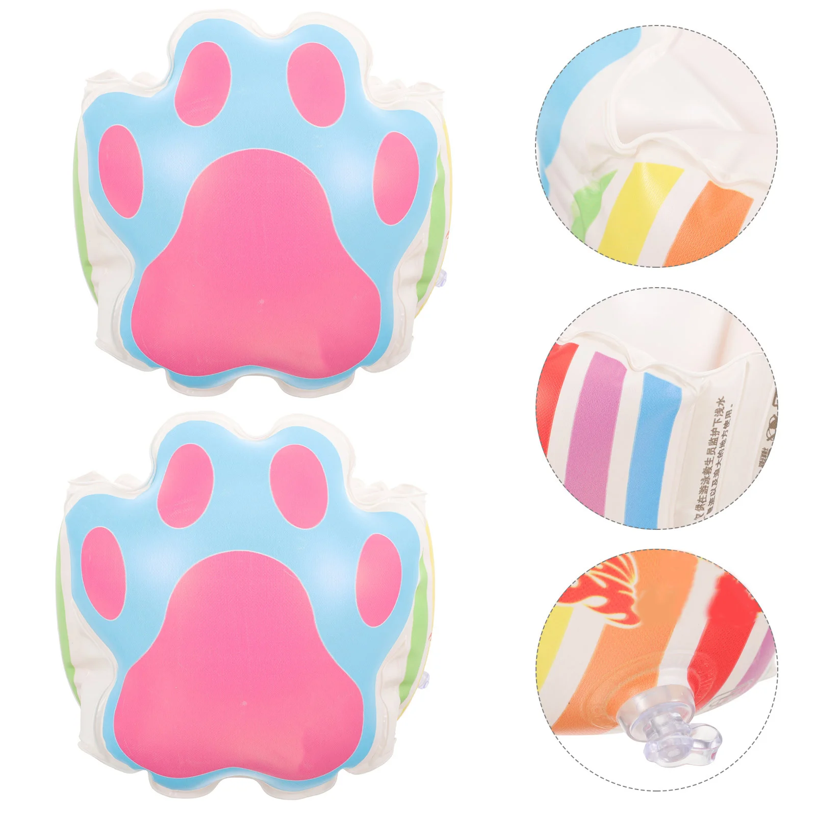 ปลอกแขนว่ายน้ำเด็กแบบเป่าลม 1 คู่ ปรับขนาดได้ สำหรับว่ายน้ำ ดำน้ำตื้น กิจกรรมทางน้ำ สระว่ายน้ำ