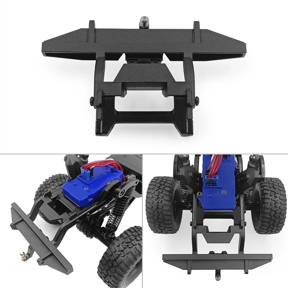 MIBIDAO Aluminiowy stojak na serwo przedniego/tylnego zderzaka do TRX4-M Bronco Defender 1/18 RC Crawler Model samochodu Części do modernizacji