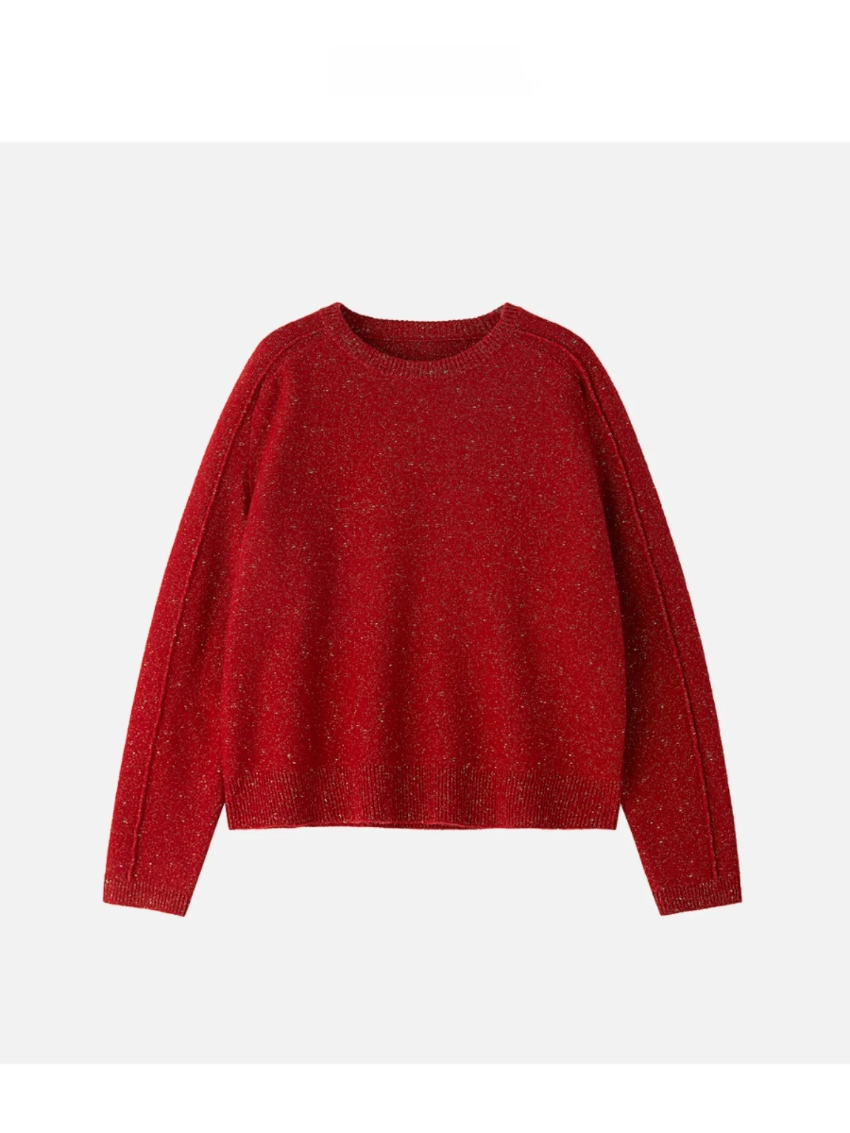 

JINGJING2024 New "immering Micro-Light" Wool Blend Skinny Gold Tead Loose Lazy Knitted Sweater Winter Women's Faion
