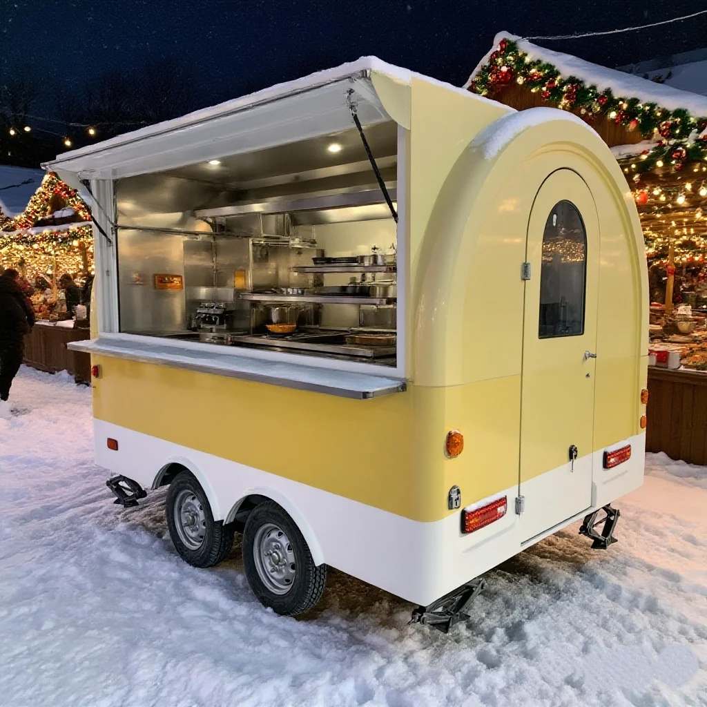 Rimorchi per alimenti mobili da esterno Contenitore prefabbricato completamente attrezzato Ristorante Carrello per alimenti Carrello per taco Caffetteria Pizza Barbecue Chiosco