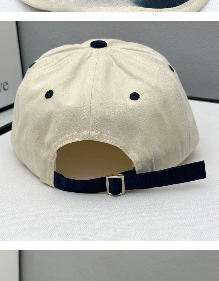 Parent-child Letter Short Brim Baseball Cap Women's Spring and Summer New Korean Versatile Cap Men's Soft Top Sunscreen Visor
