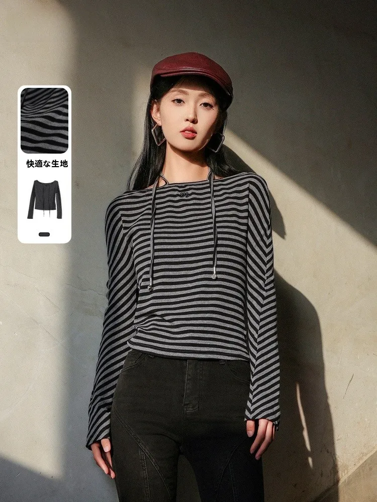 

Модный полосатый трикотаж, женский универсальный топ, зима 2024, Новое поступление, JYDQD, точка начальника памяти, 82% полиэстер...