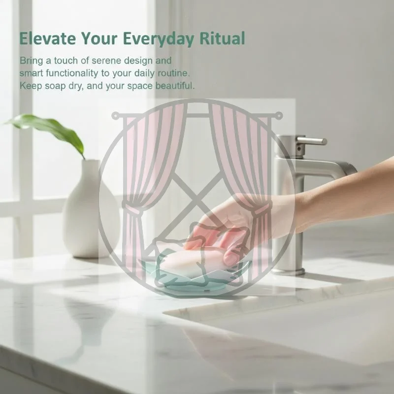 1pcs Bathroom Soap Box Lotus Design Soap Holder Silicone Soap Box Drain Box Bathroom Accessories For Home Use