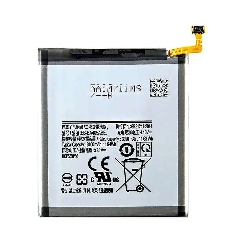 بطارية الهاتف المحمول EB-BA405ABU EB-BA405ABE 3100Mah لسامسونج غالاكسي A40 2019 A405F SM-A405FM DS A405FN GH82-19582A