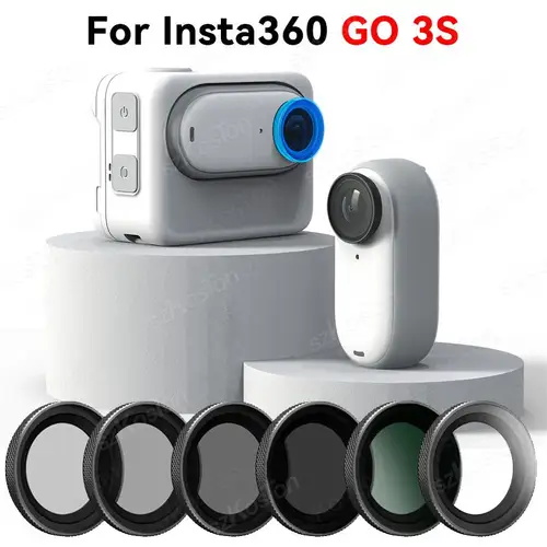 Filtro de cámara de pulgar impermeable de aleación de aluminio para Insta 360 GO 3S UV/CPL/ND8/16/32/64 filtro de lente para accesorios Insta360 GO3S