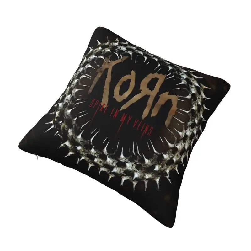 Custom Korns Heavy Metal Music Hard Rock Roll Nordic Throw Pillow Cover Band Cushions Cover for Sofa