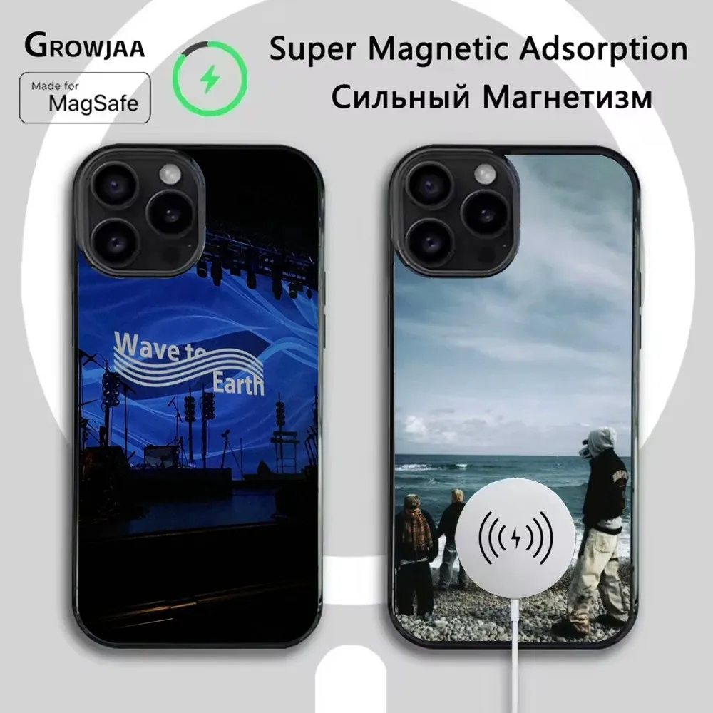 

W-Wave To E-Earth summer flows Phone Case For iPhone 16e,16,15,14,13,12,11,Plus,Pro,Max,Mini Magsafe Magnetic Wireless Charging