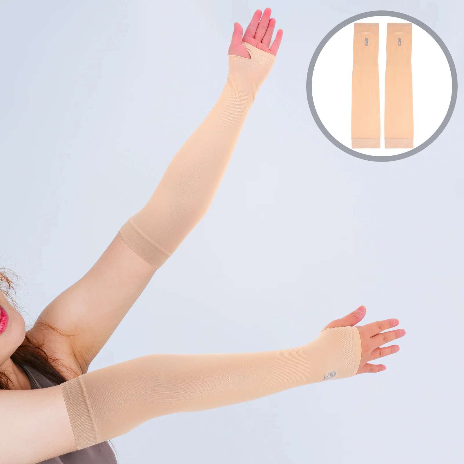 

2Pcs Ice Sleeve Sun Protection UV Arm Sleeves for Men Women Cover Arms Lightweight Breathable Driving Outdoor Activities