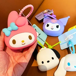 Sanrio Wallet Cute Cinnamoroll Kuromi Coin Purse My Melody Children Toys Silicone Purse Kawaii Pochacco Pompom Purin Wallets Toy