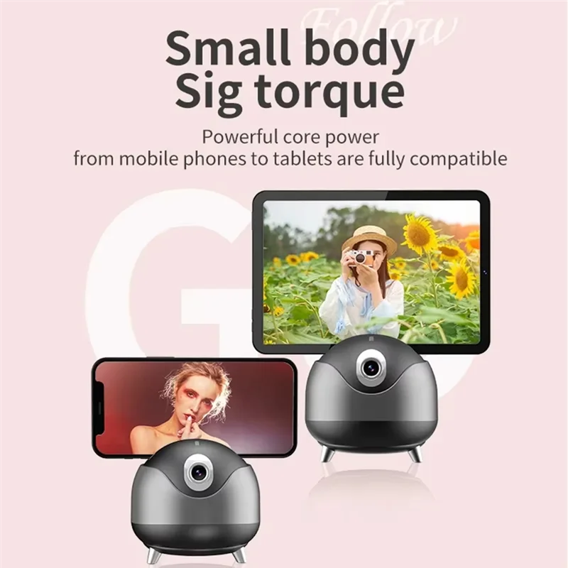 Nuovo--Q8 Auto Face Tracking Gesto Gimbal Stabilizzatore Telefono Tablet Supporto di tracciamento Rotazione a 360 gradi per Vlog Streaming video dal vivo