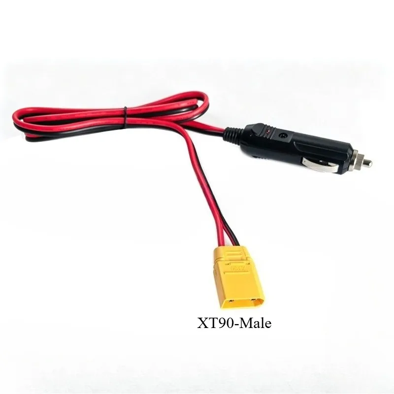 XT60I/90 to Cigarette Lighter Male Plug Conversion Wire 12AWG Heavy Duty Power Cable for Car RV Portable Power Station Charging