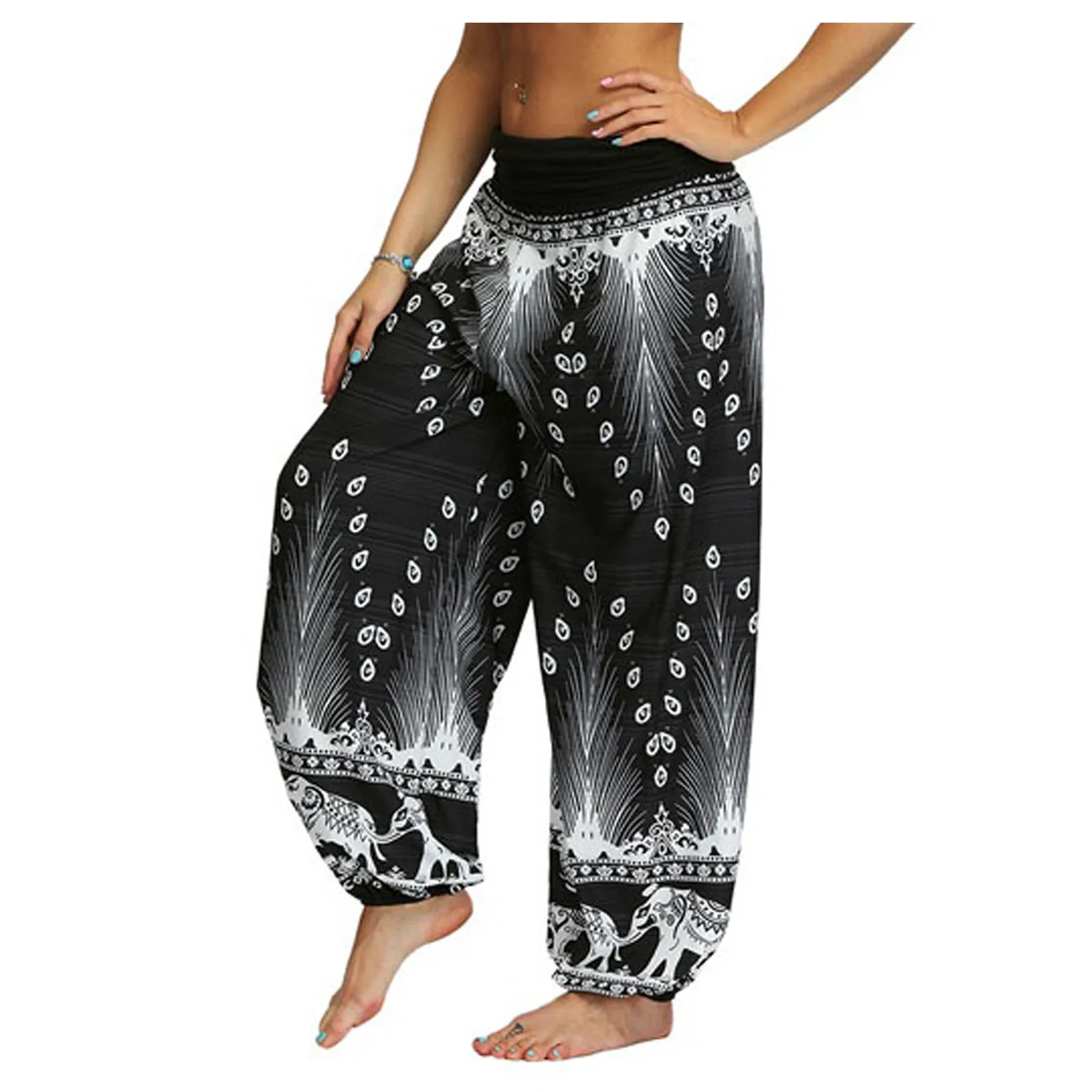 

Women's Drop Crotch Ankle Balloon Joggers,Cotton Boho Hippie Harem Pants,Casual Oversize Palazzo Meditation Pants Yoga Pants