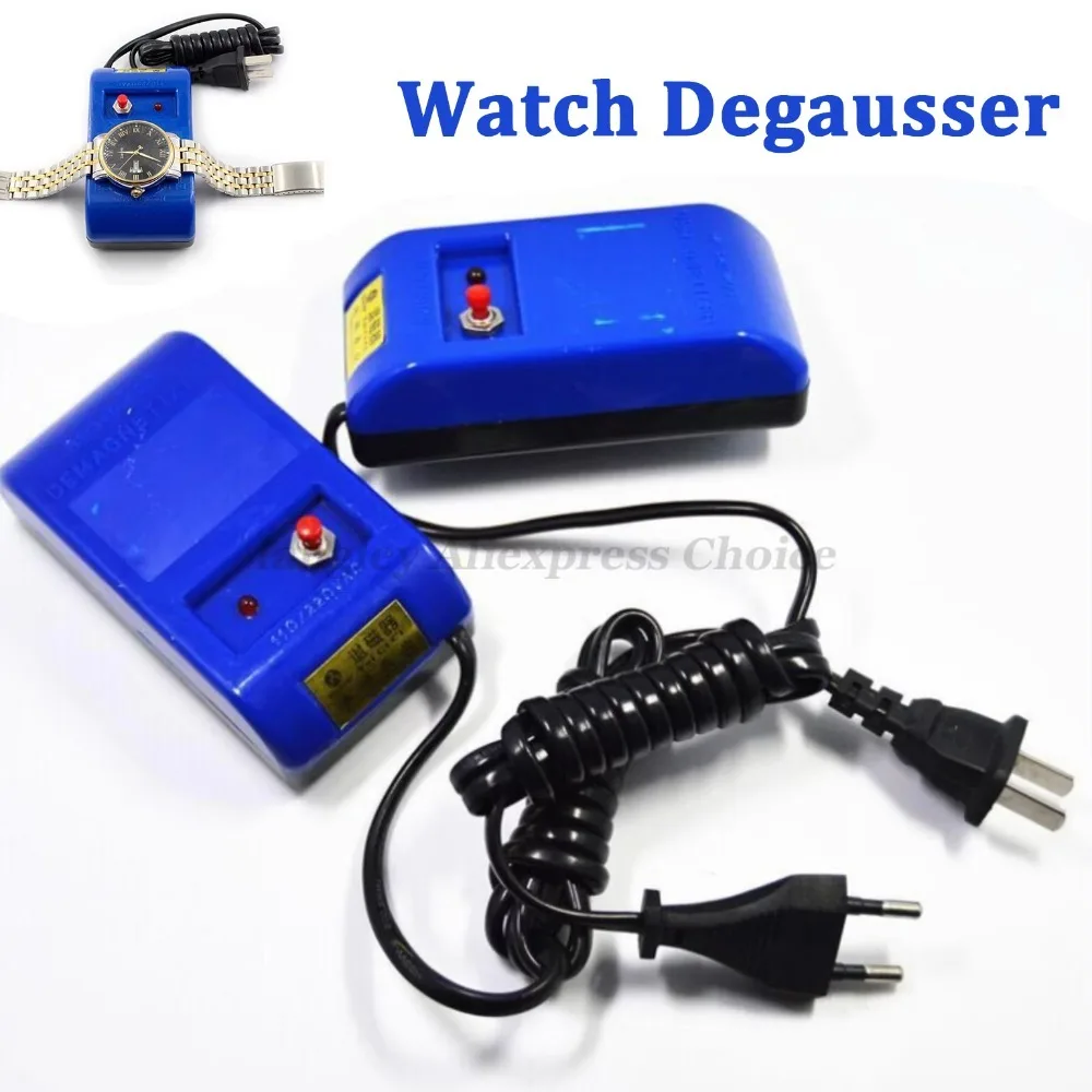 Plastic Watch Degausser Professional Blue Magnetizer Demagnetization Electrical Machine for Watchmaker Repair Tool Watch Tool