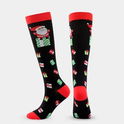 Woman Christmas Socks Xmas Santa Claus Tree Elk Snow Cotton Crew Happy Funny Sock Men New Year Halloween Adult Compression Socks