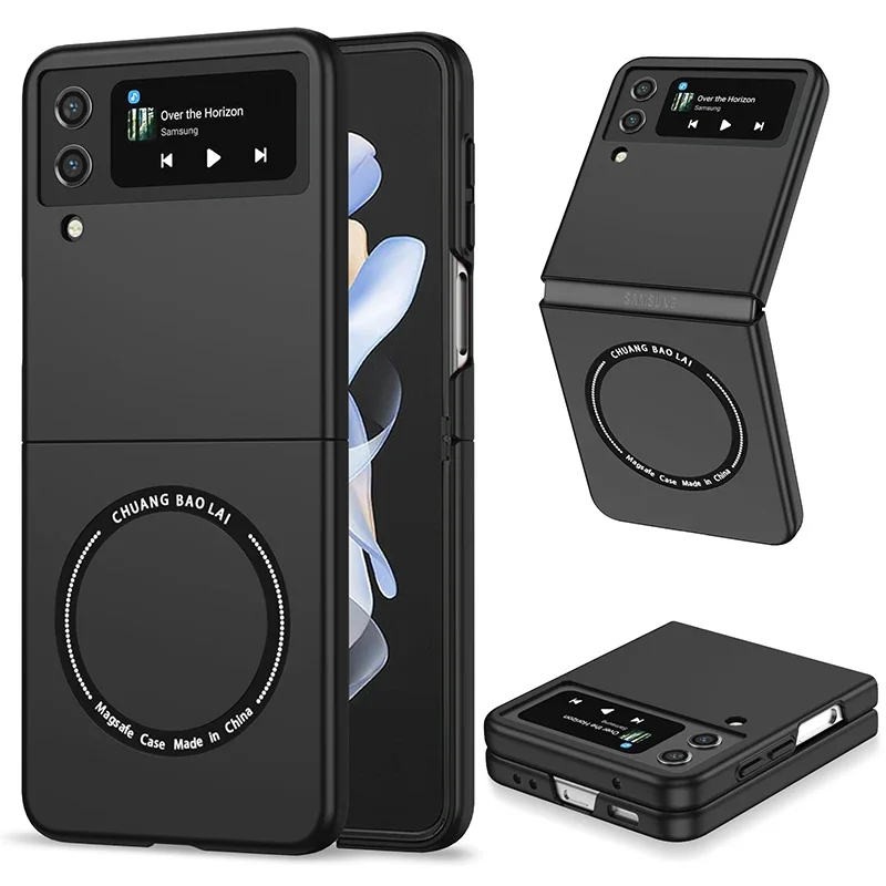 

Magnetic Wireless Charging Case for Galaxy Z Flip 3, 4, 5, Magsafe, Anti Fingerprint, Shockproof Cover, Anti Fingerprints