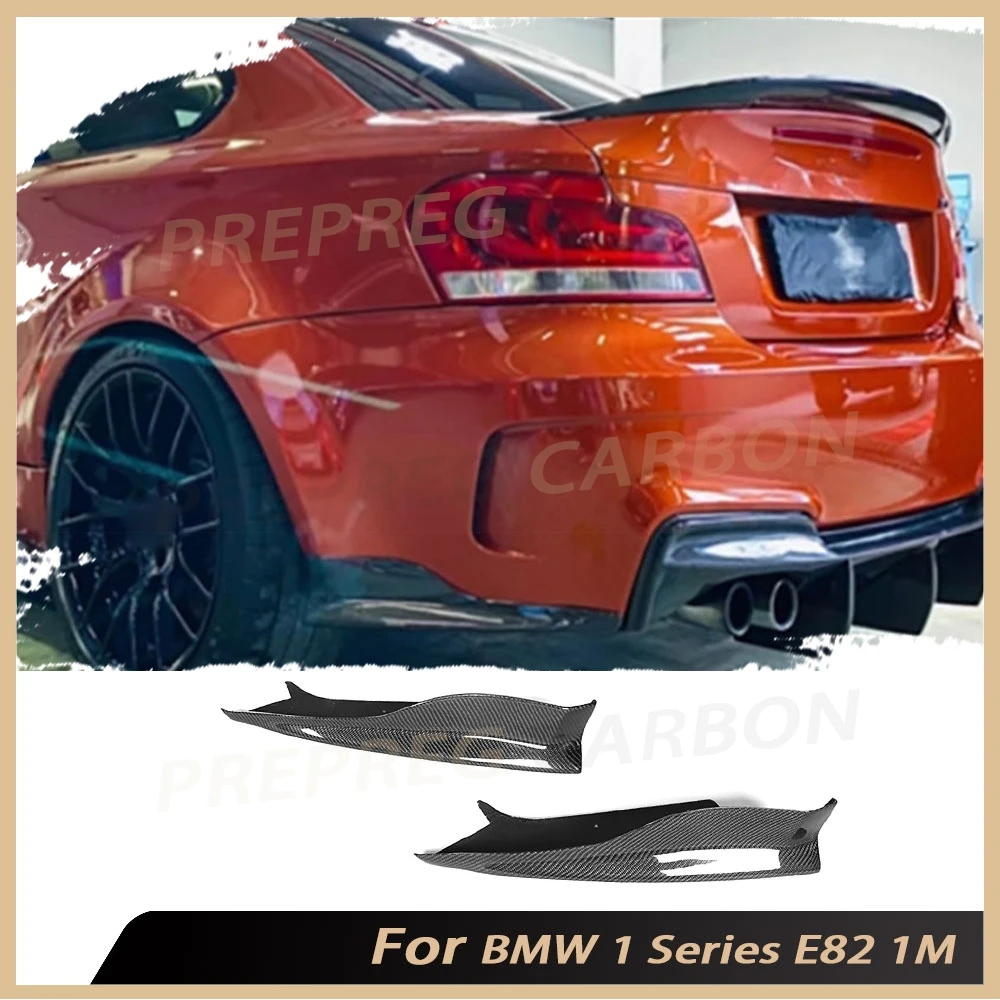 

Car Carbon Fiber Rear Bumper Lip Splitters Aprons Flaps For BMW E82 1M Coupe 2-Door 2011 Rear Canards Body Kits FRP