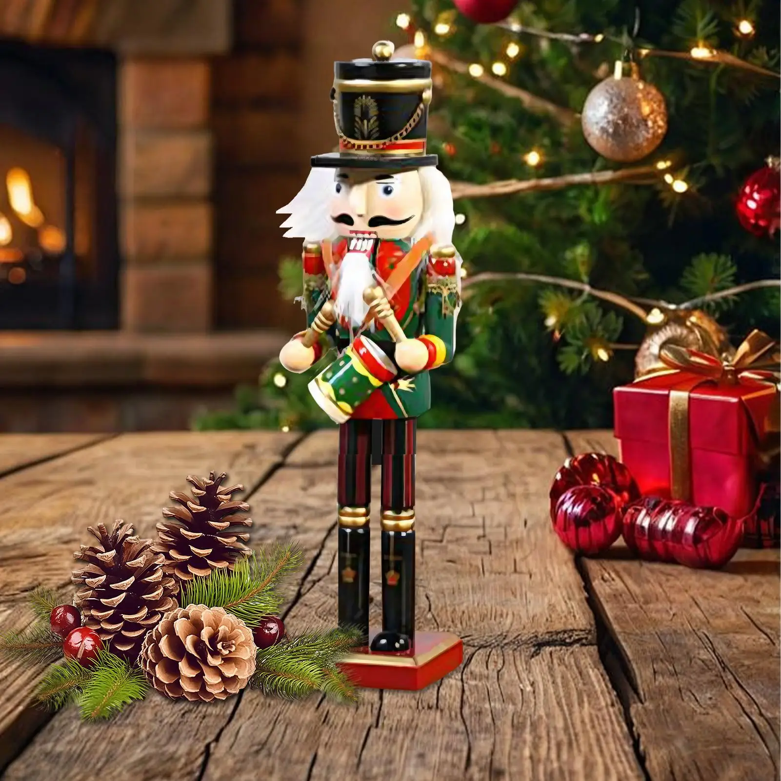 Wooden Nutcracker Figures Nutcracker Soldier Doll Figure Christmas Festive Puppet Home Decor Party Supplies For Shelf Window