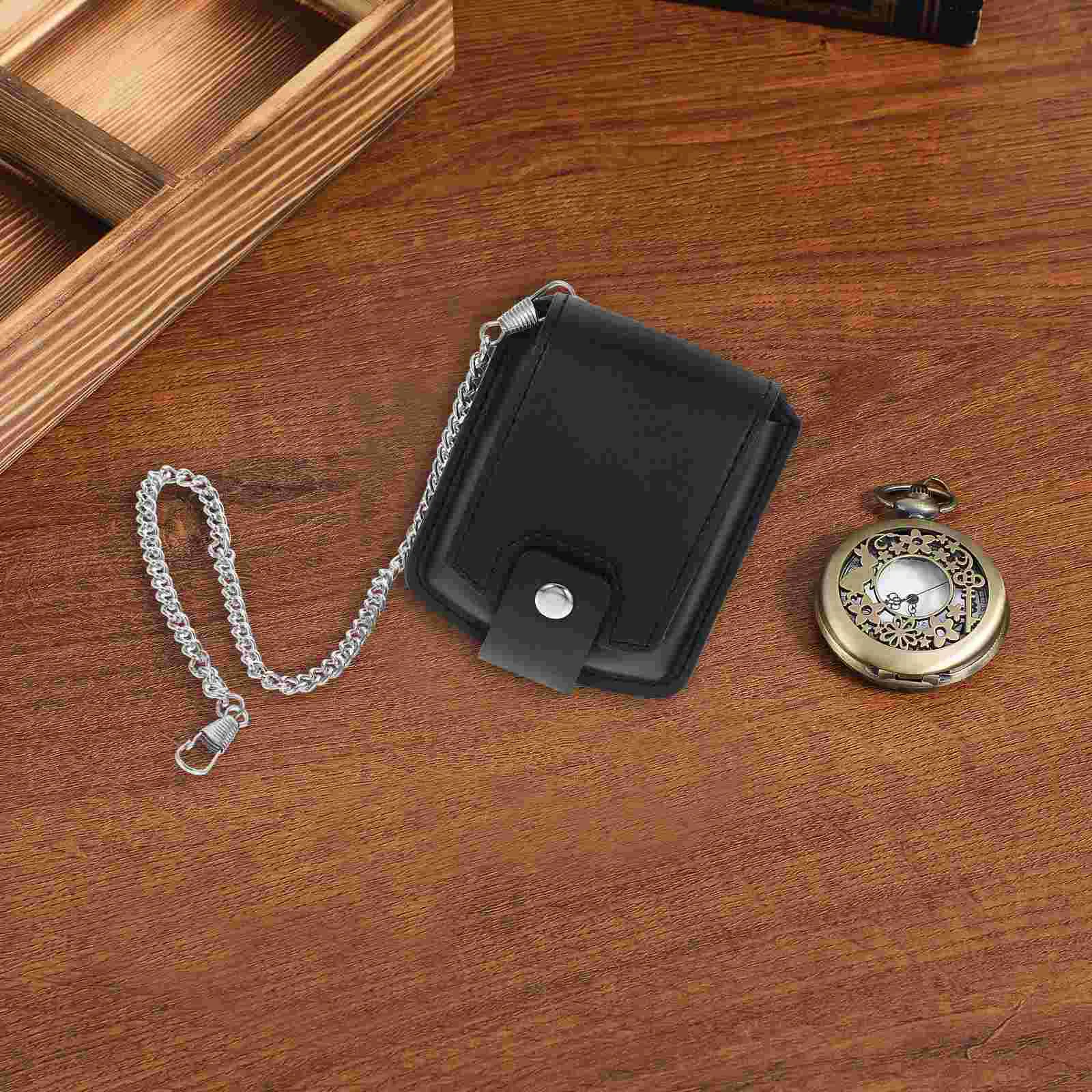 Pocket Watch Case Holder Small Waist Bag Portable Storage Pu Pouch