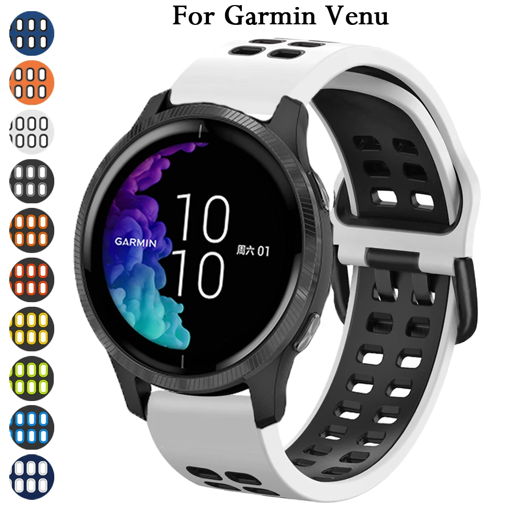 Strap for Garmin Venu Vivomove HR Smart Watch Easyfit Silicone Strap For GarminMove 3 Luxe Style 20mm Belt Watchband Replacement