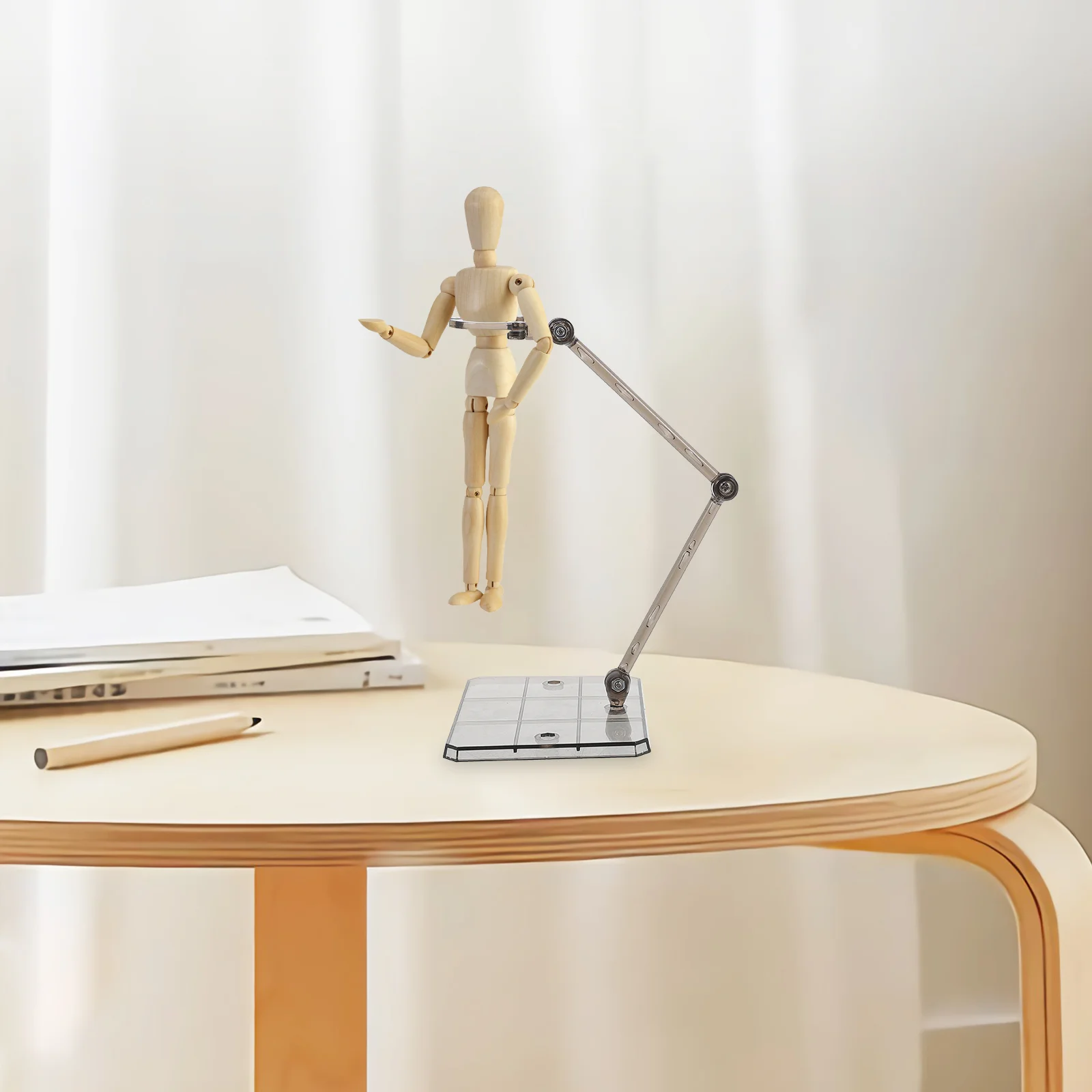 2 Pcs Figure Stand Model Toy DIY Assembly Rack Bracket Market Figurine Display Shelf