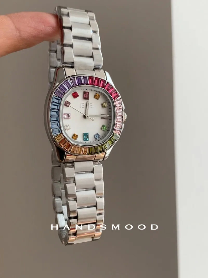 Handsmood Diamond Design Spring and Summer Fashion Casual Temperament Versatile Ladies Watch