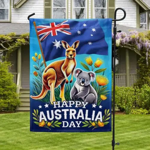 Happy Australia Day Koala and Kangaroo Flag Garden Flag GGP FFL EEN AAL HHM WZZ yyi
