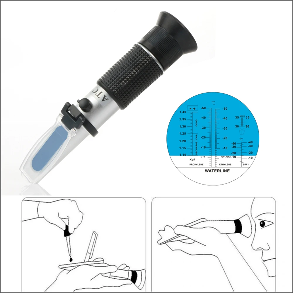 RZ Refractometer Automotive Antifreez Refractometer Freezing Concentration Normal 0.01sg Brxi Refractometer