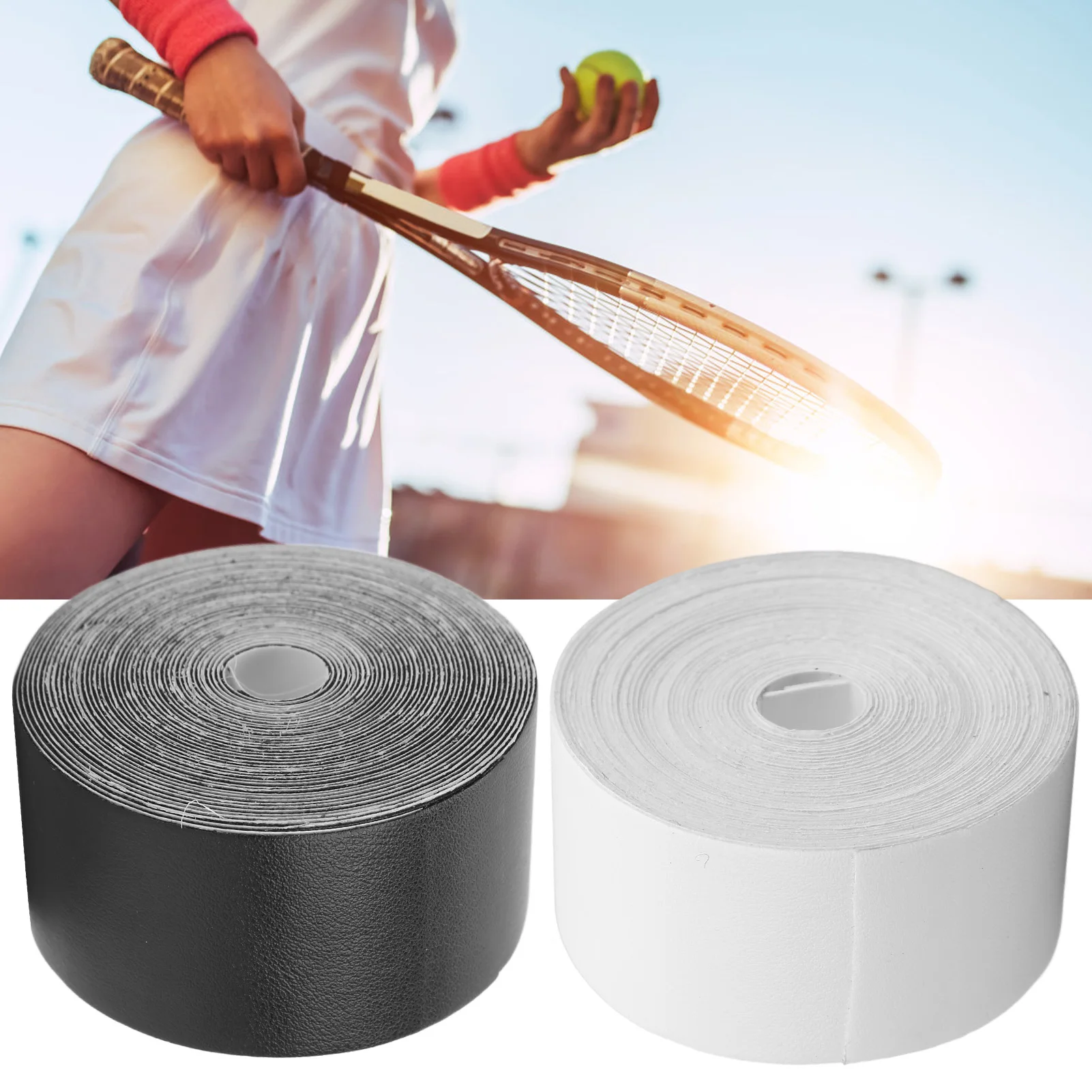 Picture 6: Racket Head  Tape Tennis Racket Tape Racket Head Protective Tape Widened Squash Racquet Guard 5m for Sports Gear