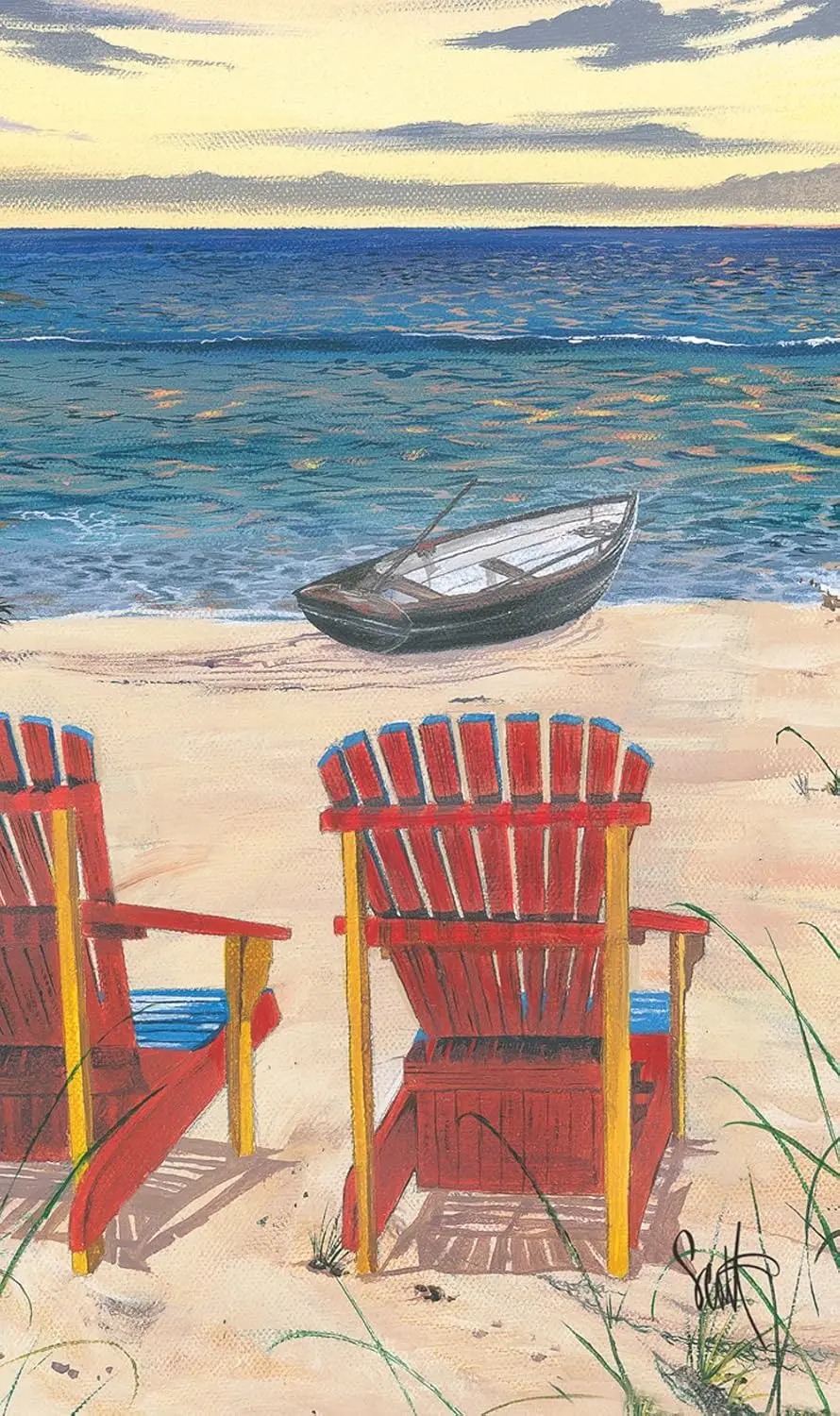 Toland домашний сад 1110788 Adirondack Paradise летний флаг 12x18 дюймов двусторонний летний Садовый флаг для улицы дома пляжа Fl