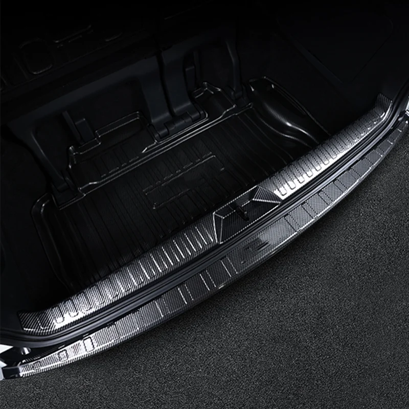 Toyota Sienna 2021-2025 Stainless steel Carbon fiber Rear Trunk outside inside Bumper Protector cover sill guard Trim